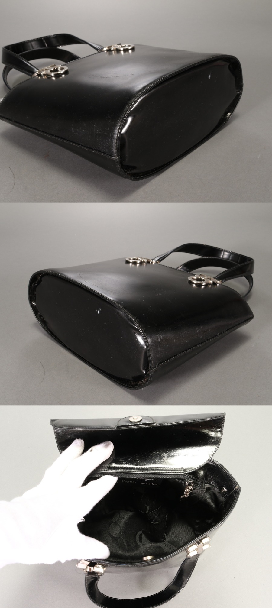 Ferragamo Salvatore ガンチーニ レザー FERRAGAMO（フェラガモ） 二