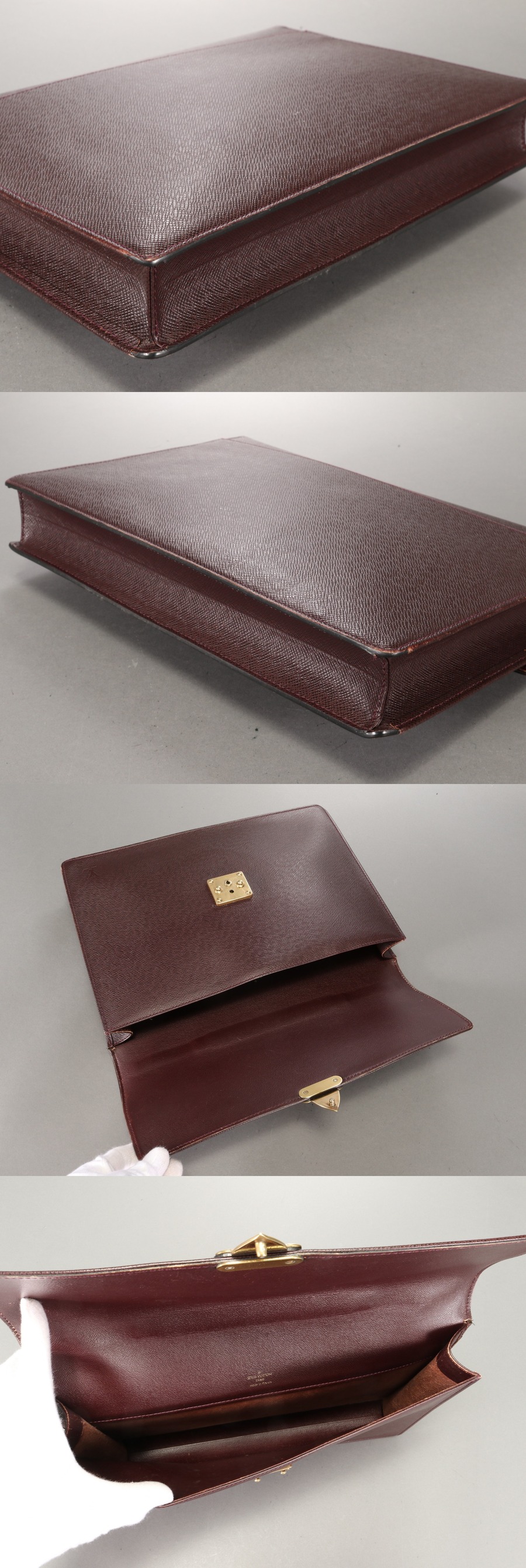 ベタなし】ルイヴィトン セルヴィエット クラド タイガ ブリーフケース