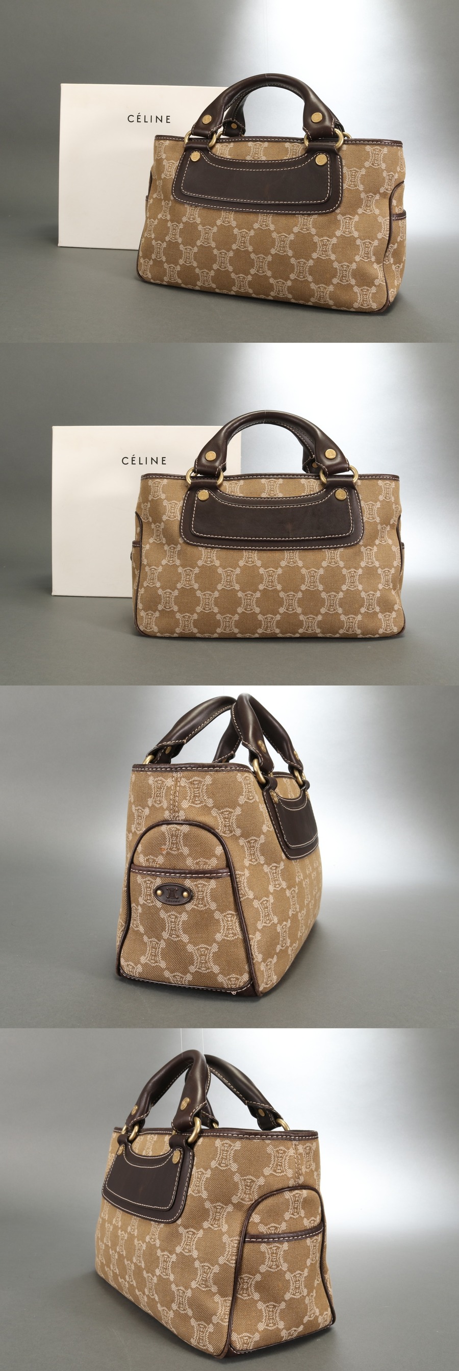 セリーヌ CELINE □ マカダム柄 スタート 希少 美品 ミニ ガンチーニ 1