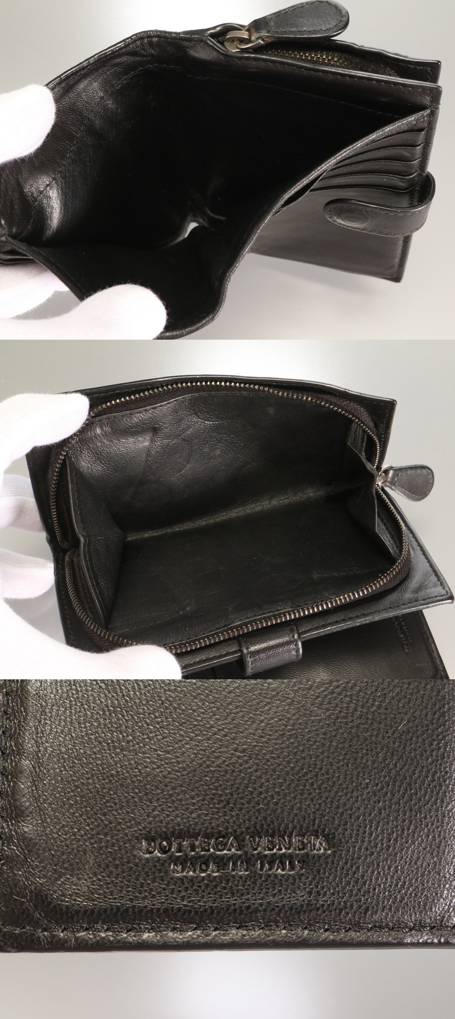 1円 ボッテガヴェネタ 定価57，240円 レザー イントレチャート 二つ折り 財布 メンズ レディース ジップ ウォレット イントレ 紳士 革 RS1 BOTTEGA VENETA⁄ボッテガヴェネタ イントレチャート バングル ⁄LPL
