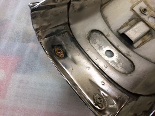 CB750Four レストア日記 フロントフェンダー取付
