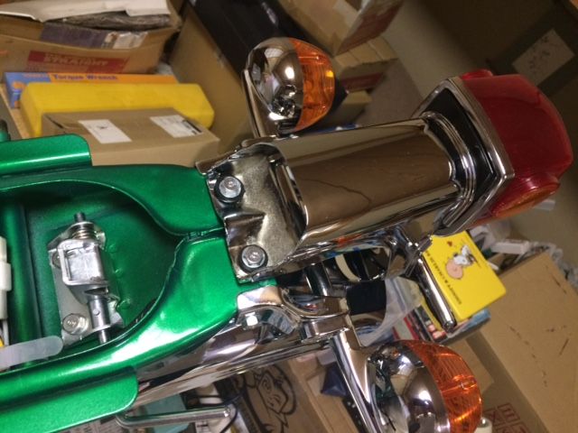 ダックス ST70 レストア日記 リアフェンダー＆テールライト取付