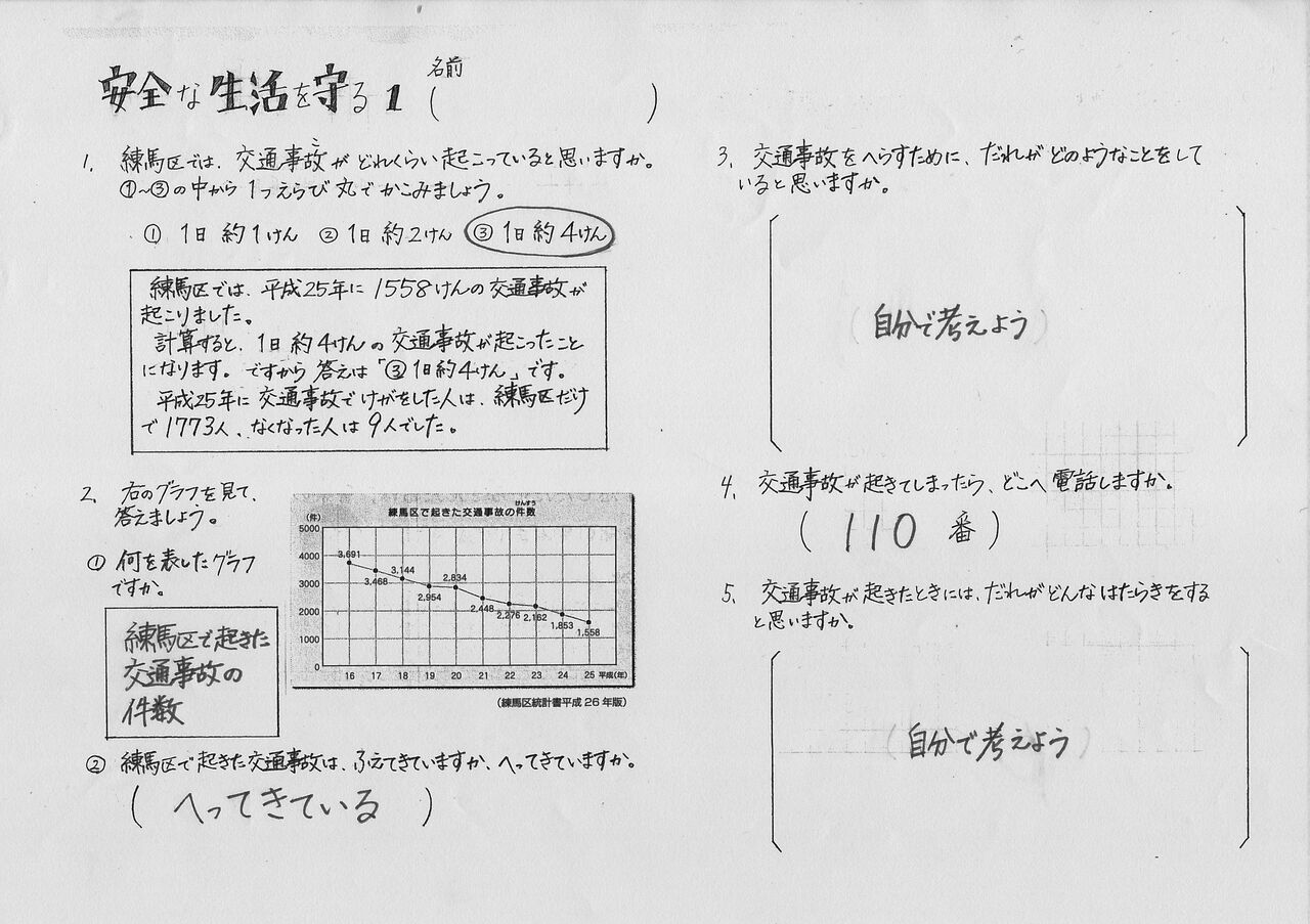 3年 けいさつの仕事 自習プリント ゲンタの授業ポートフォリオ 3年 けいさつの仕事 自習プリント ゲンタの授業ポートフォリオ