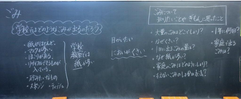 ４年 ごみのゆくえ 第１時 ゲンタの授業ポートフォリオ