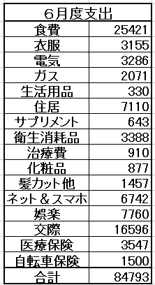 スクリーンショット (553)26nenn6月家計簿