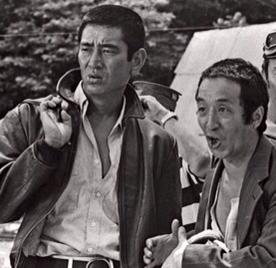 高倉健さんと田中邦衛さん白黒