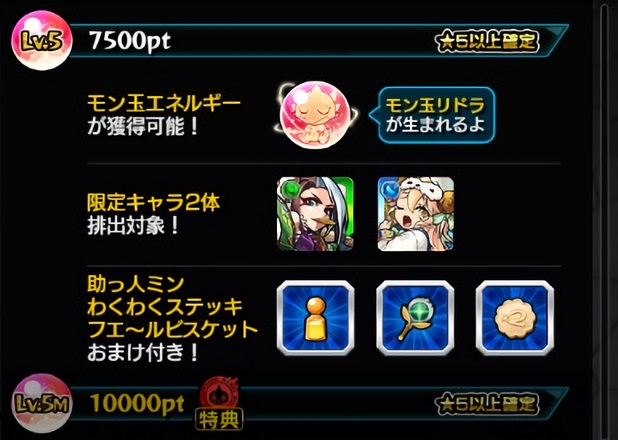 モンスト 2月のモン玉ガチャ Lv 5 3アカウント分 おひとりさまのモンスト