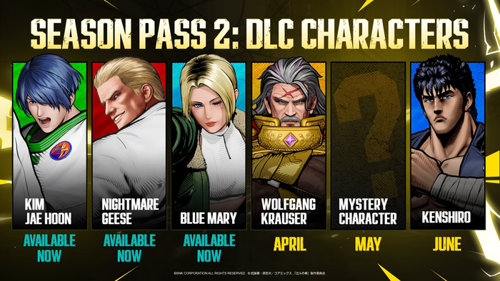 餓狼伝説 City of the Wolves DLCロードマップ