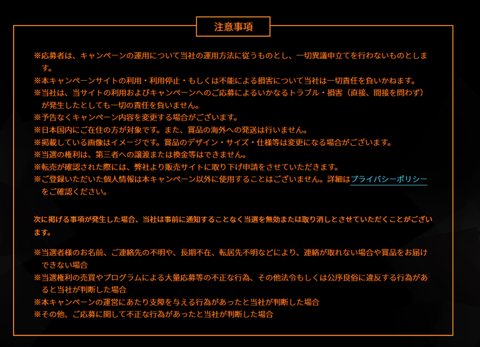 注意事項