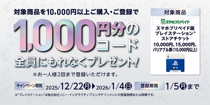 セブン‐イレブン SONY プレイステーション®ストアカード/チケット　コード付与キャンペーン