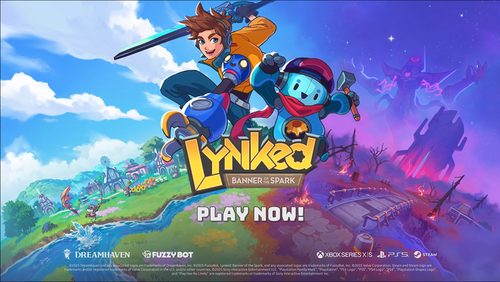 ローグライトアクションRPG×ライフシミュレーション 『Lynked:火花の旗』本日5/23発売!救出したロボットの仲間たちとともに、明るい新世界を築こう