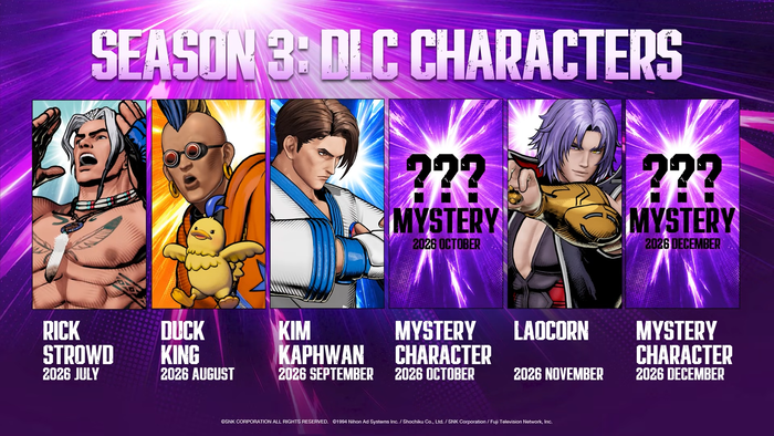 Season 3 参戦キャラクター