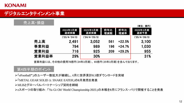 12.デジタルエンタテインメント事業