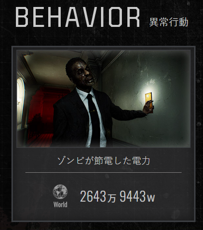 ゾンビが節電した電力