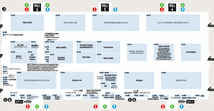 「東京ゲームショウ2025」会場マップ_HALL 6 - 4