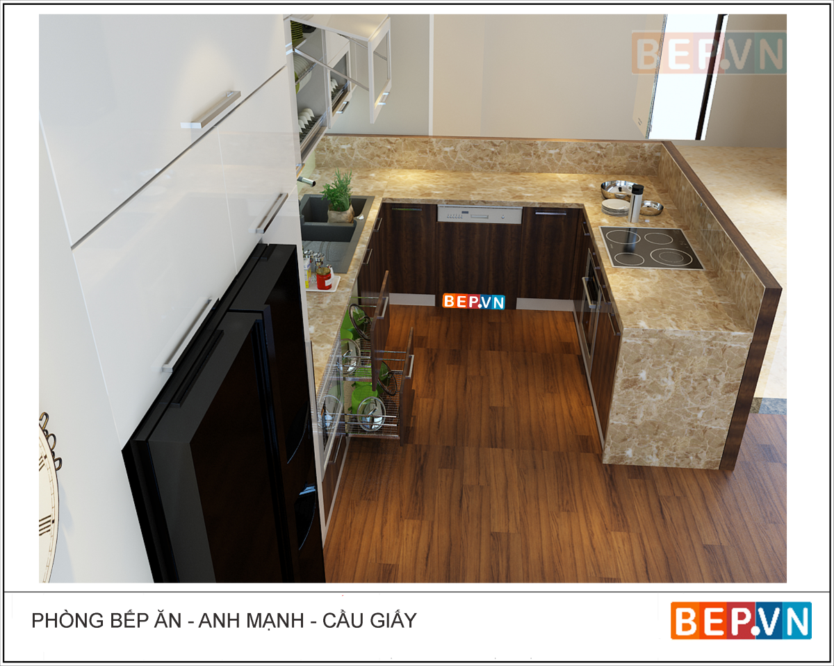top 10 tủ bếp Laminate phong cách Châu Âu giữa lòng Hà Nội