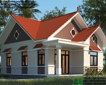 Biệt thự vườn 1 tầng mái ngói
