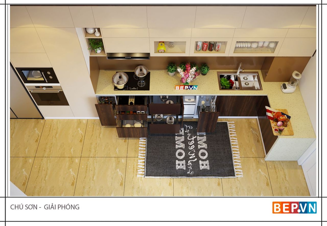 top 10 tủ bếp Laminate phong cách Châu Âu giữa lòng Hà Nội