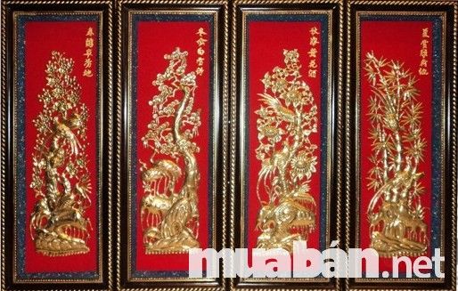 Tranh mạ vàng thể hiện đẳng cấp cho người mệnh Thủy