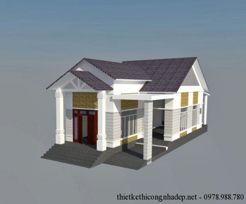 Phối cảnh nhà cấp 4 số 5 phương án 2
