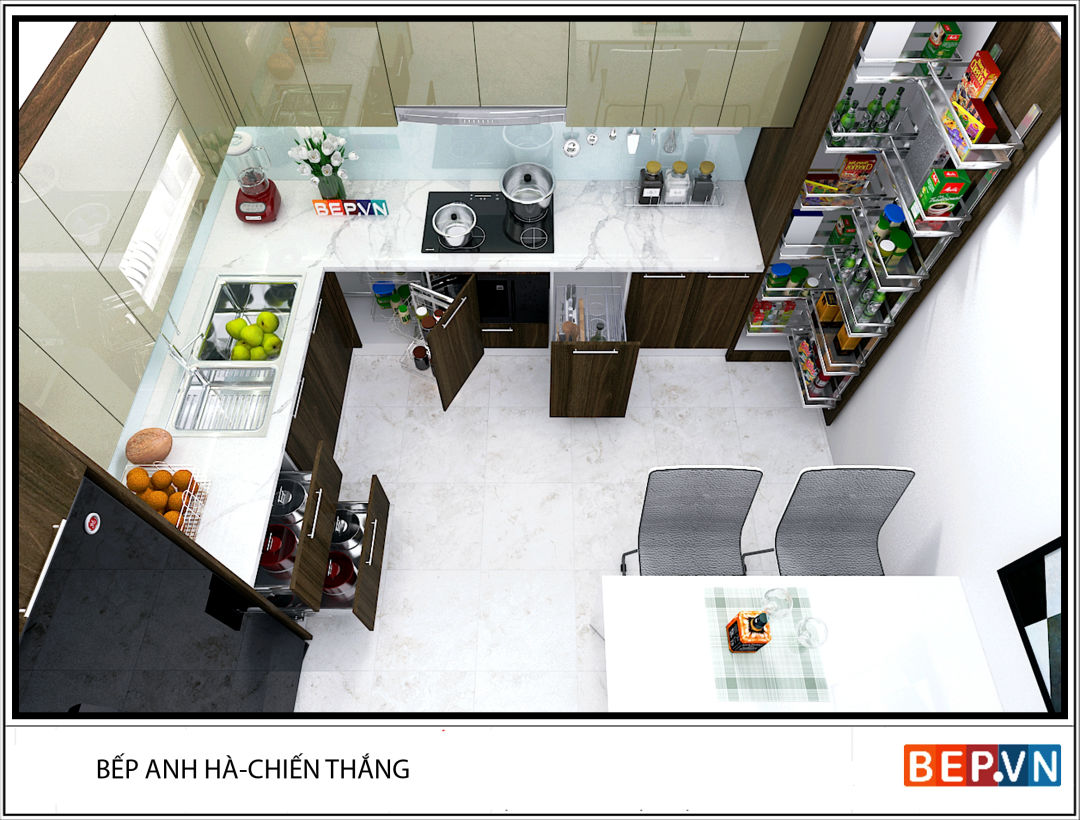 top 10 tủ bếp Laminate phong cách Châu Âu giữa lòng Hà Nội