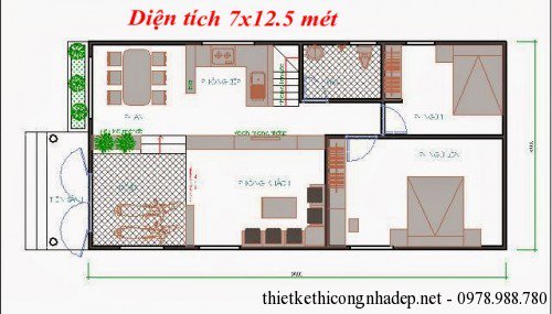 Mặt bằng nhà cấp 4 số 4
