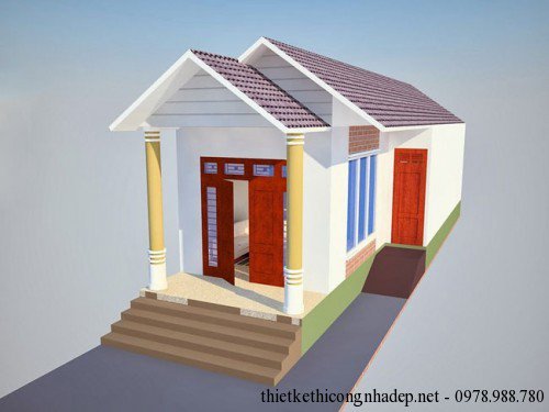 Mẫu nhà cấp 4 nông thôn số 8