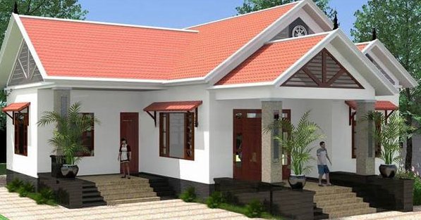 mẫu nhà một tầng hình chữ u