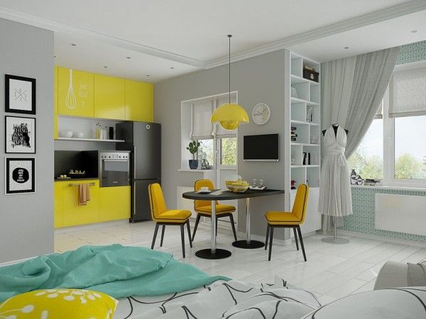 Tone màu vàng chanh nổi bật, tạo cảm giác mát lành và khiến gian bếp của căn hộ thêm năng động, nổi bật Tone màu vàng chanh nổi bật, tạo cảm giác mát lành và khiến gian bếp của căn hộ thêm năng động, nổi bật