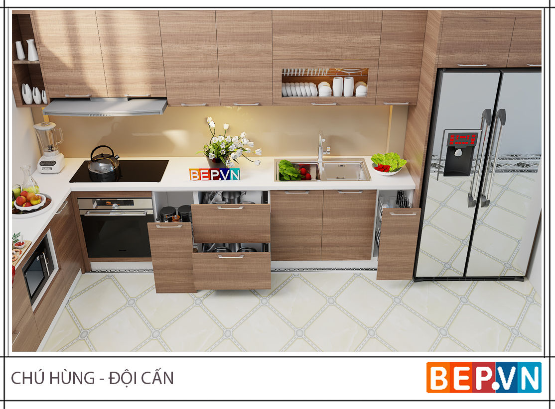 top 10 tủ bếp Laminate phong cách Châu Âu giữa lòng Hà Nội