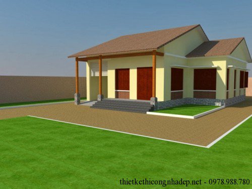 Phối cảnh nhà cấp 4 số 3 góc 1