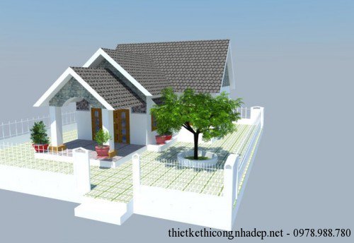 Phối cảnh nhà cấp 4 số 6