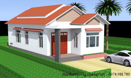 Phối cảnh mẫu nhà cấp 4 nông thôn số 1