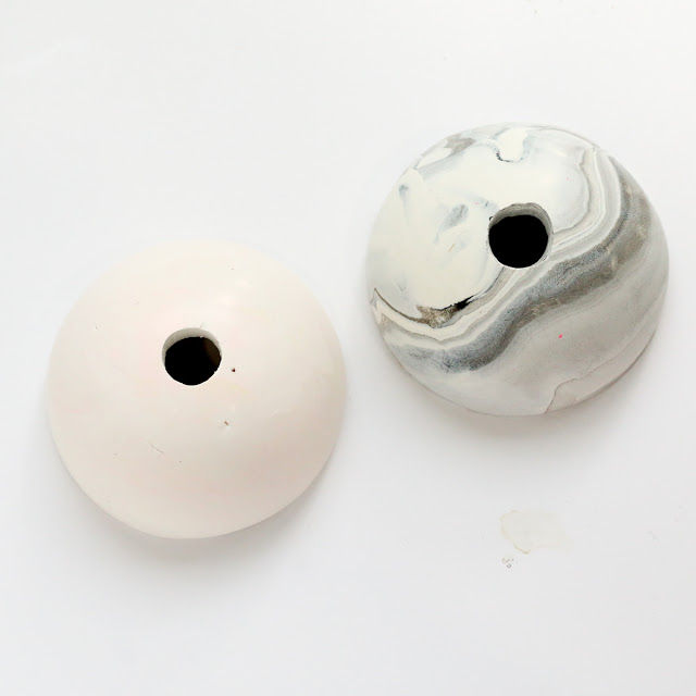  DIY Clay Clay Color Blocked Bud Vase 
