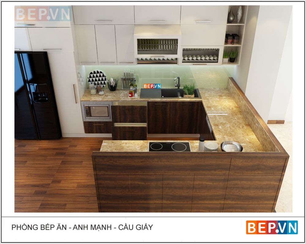 top 10 tủ bếp Laminate phong cách Châu Âu giữa lòng Hà Nội
