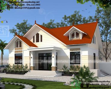 Mẫu thiết kế nhà vườn mái thái NDBT1T81