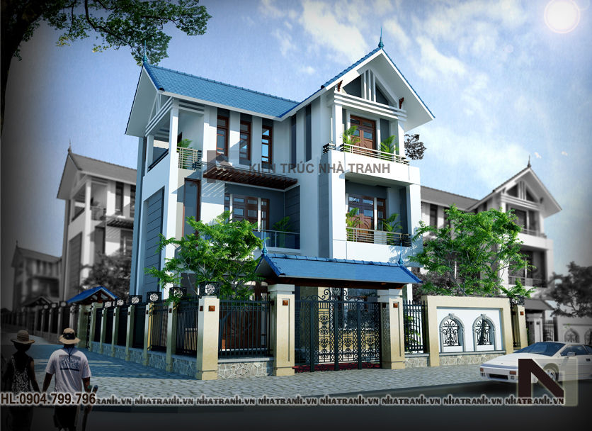 Thiết kế biệt thự tân cổ điển-pc01