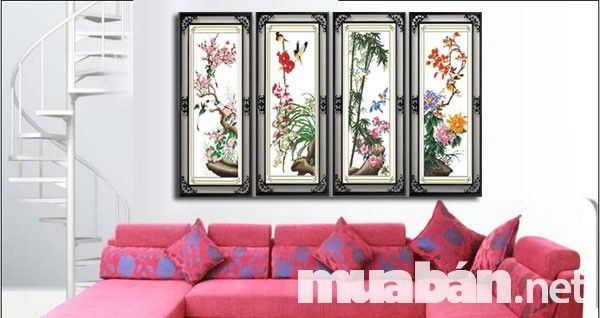 Nên treo tranh ở những vị trí thích hợp để thể hiện được sự trang nhã, ý nghĩa của chúng