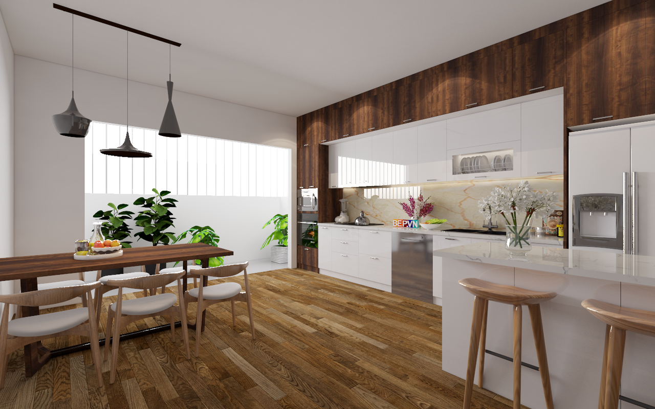 top 10 tủ bếp Laminate phong cách Châu Âu