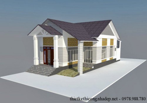 Phối cảnh nhà cấp 4 số 5 phương án 1