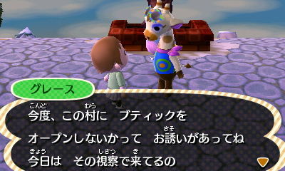 とびだせどうぶつの森プレイ日記32 グレースチェック ゲームめも とびだせどうぶつの森プレイ日記32 グレースチェック ゲームめも