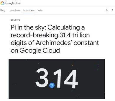Google、円周率計算31兆桁達成世界記録更新