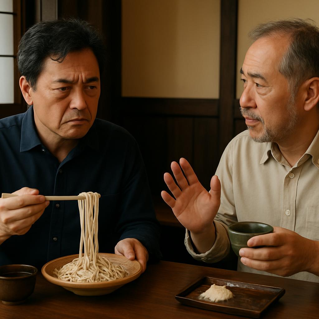 蕎麦屋で隣のおじさんに「麺つゆで食べるの？俺は水と塩。やってみて」と言われモヤる…共感続出、SNSで注目の“蕎麦スノッブ”とは   |  なんつーか、それ自体の是非より