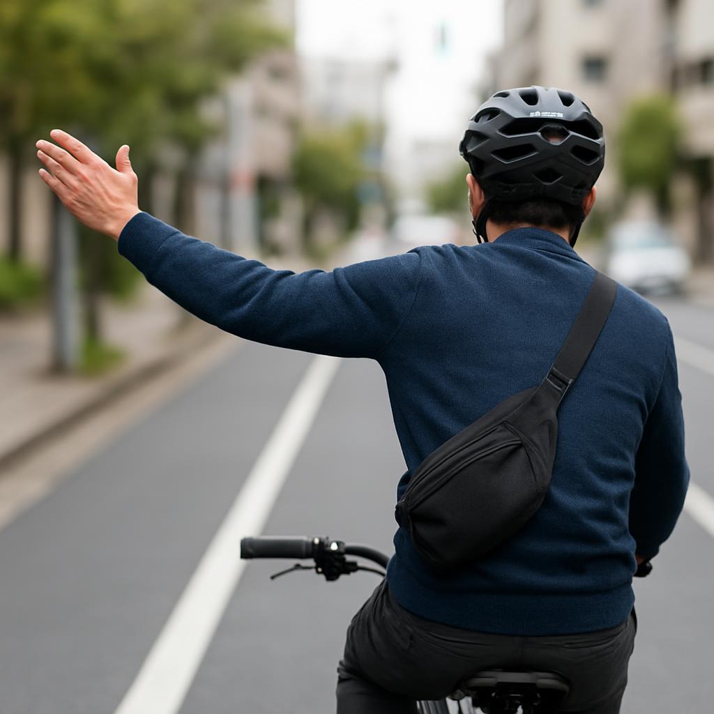 4月から自転車の「ハンドサインが義務化」と聞きました。習ったこともないですし“片手運転”で危ないですよね？ 本当に反則金5000円？   |  小学校で習わんのか？