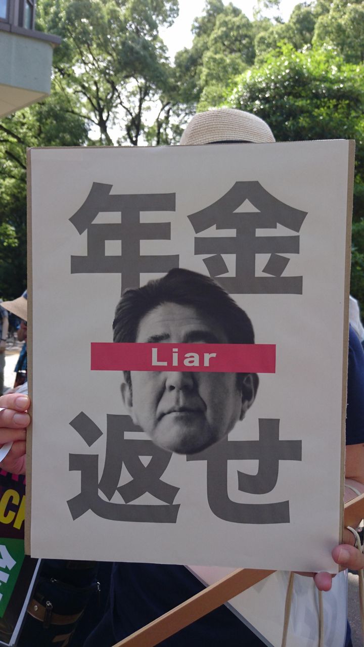 「年金返せ」デモ案の定、アベ政治を許さない人達のデモになるというか共産党が関わってた #悲報