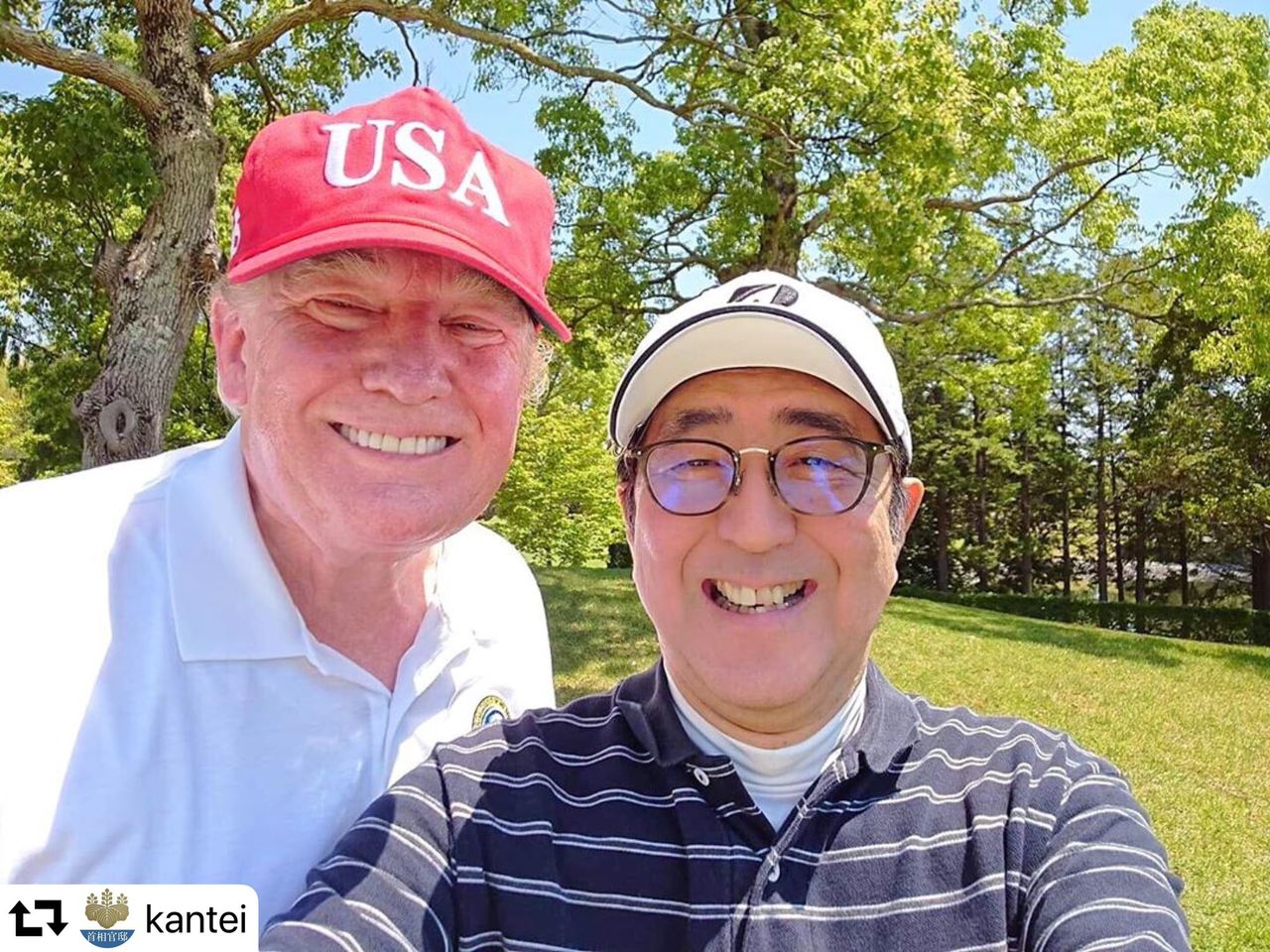 「トランプ大統領と千葉でゴルフです」安倍総理がツイッターに投稿した写真が微笑ましすぎる件