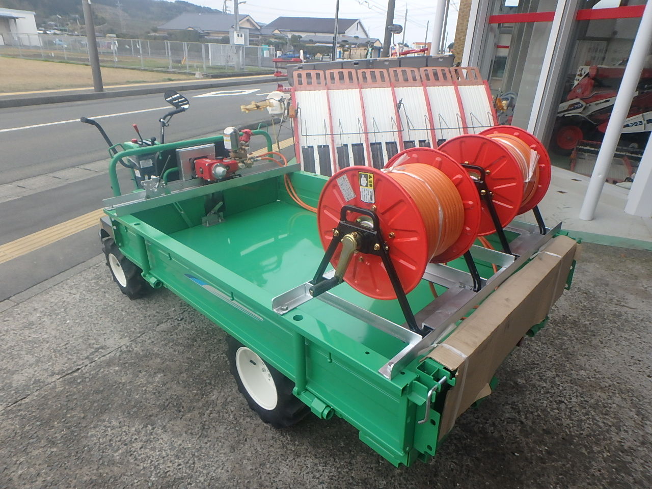 動噴付き運搬車改良完成 有木機工 鹿児島 の中古農機 修理情報 動噴付き運搬車改良完成 有木機工 鹿児島 の中古農機 修理情報