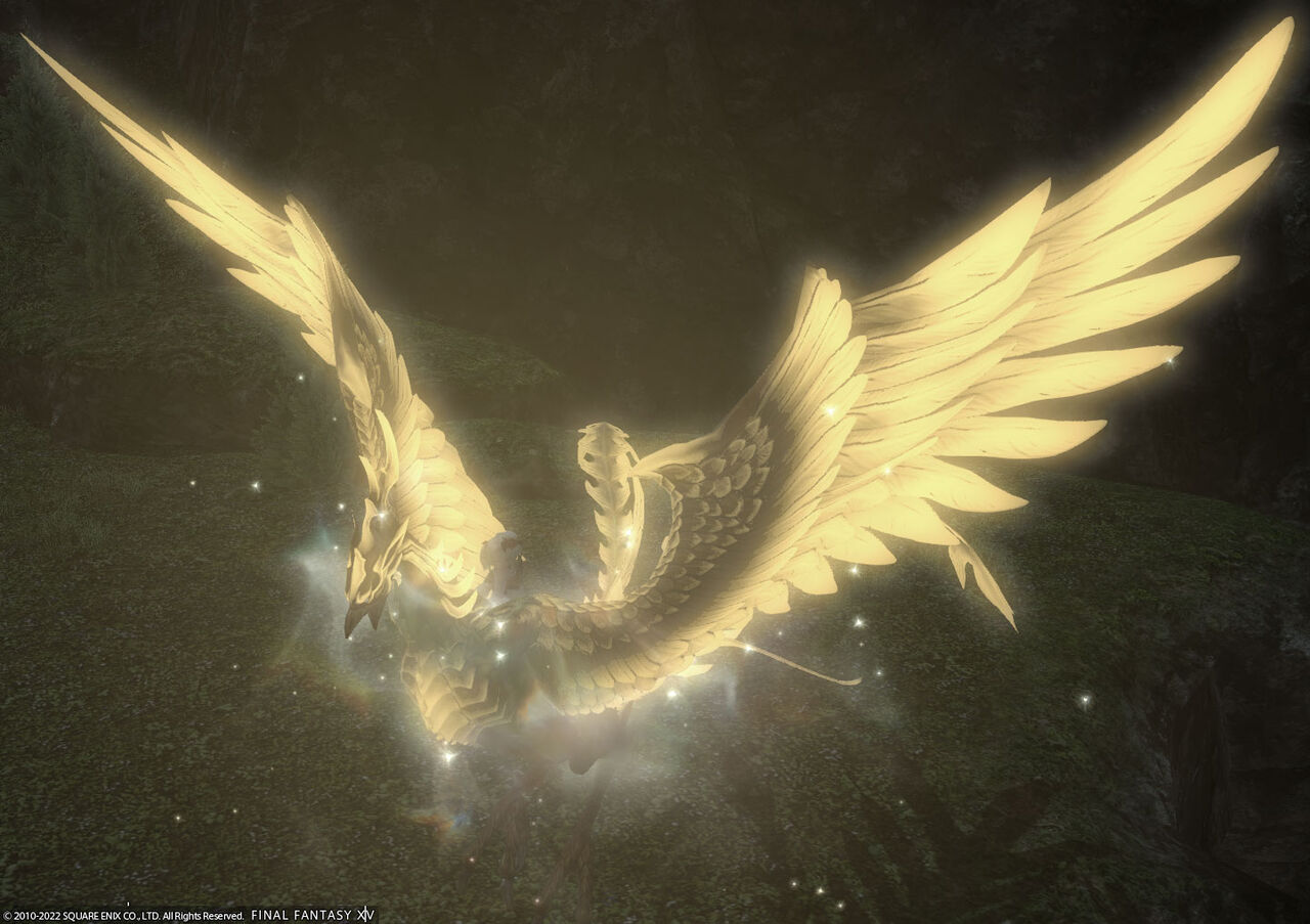 FF14 鳳凰のマウントをもらいましたーヾ(〃^∇^)ノ 鳳凰、現世に飛来せり 鸞翔鳳集 レベル60 : ありさ日記 日常