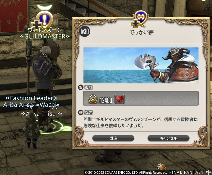 Ff14 斧術士から戦士になりましたヾ ﾉ でっかい夢 ジョブ開放 レベル３０ ありさ日記