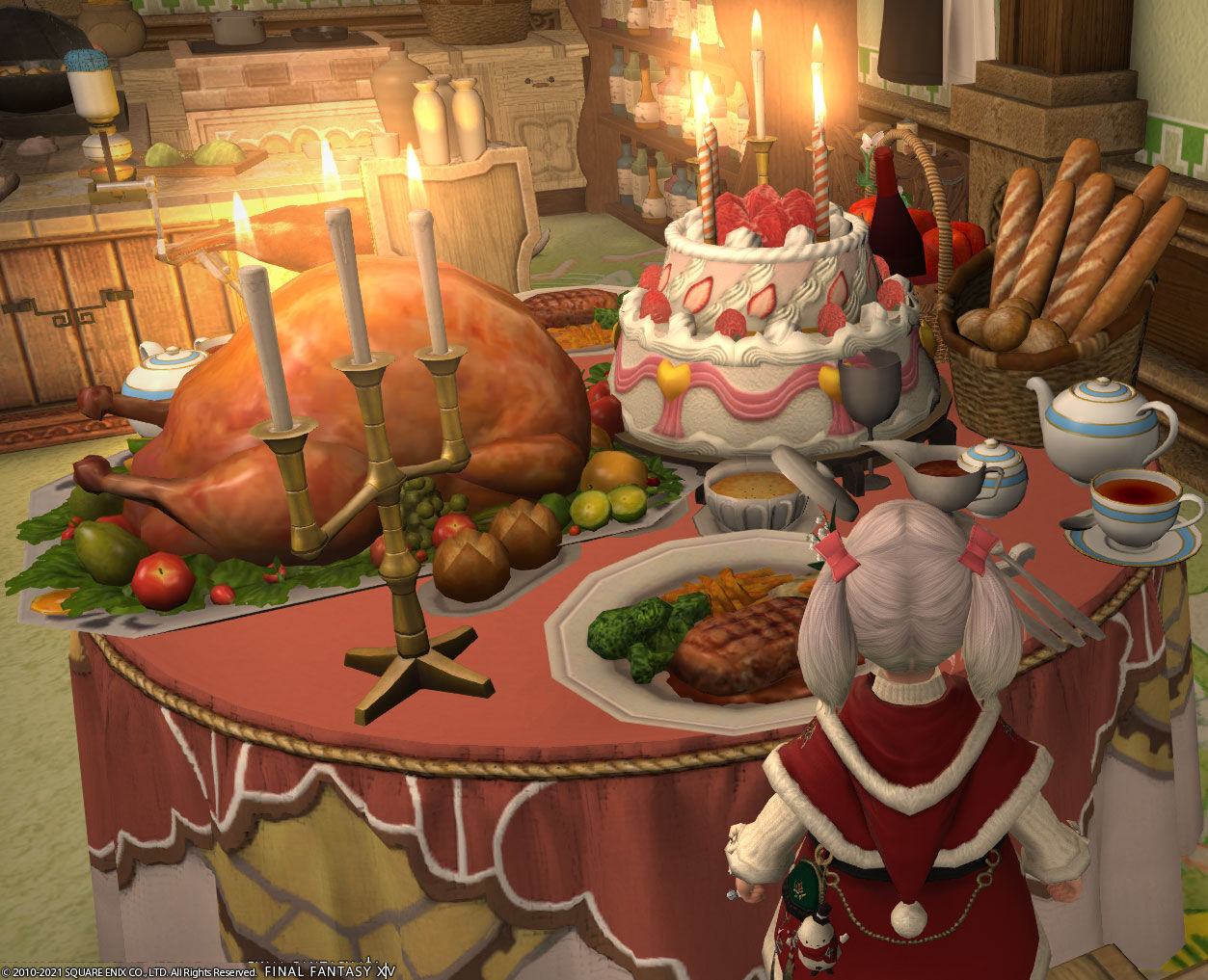 Ff14 お誕生日なのでテーブルに私の好きなお料理をいっぱい並べましたヾ ﾉ ありさ日記